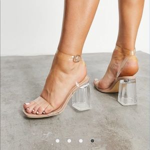 Truffle collection clear heeled sandals